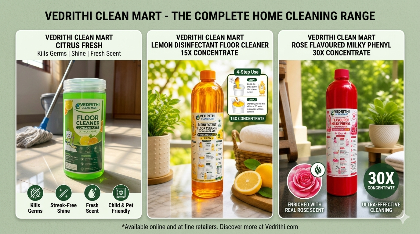 Vedrithi Clean Mart — the complete home cleaning range